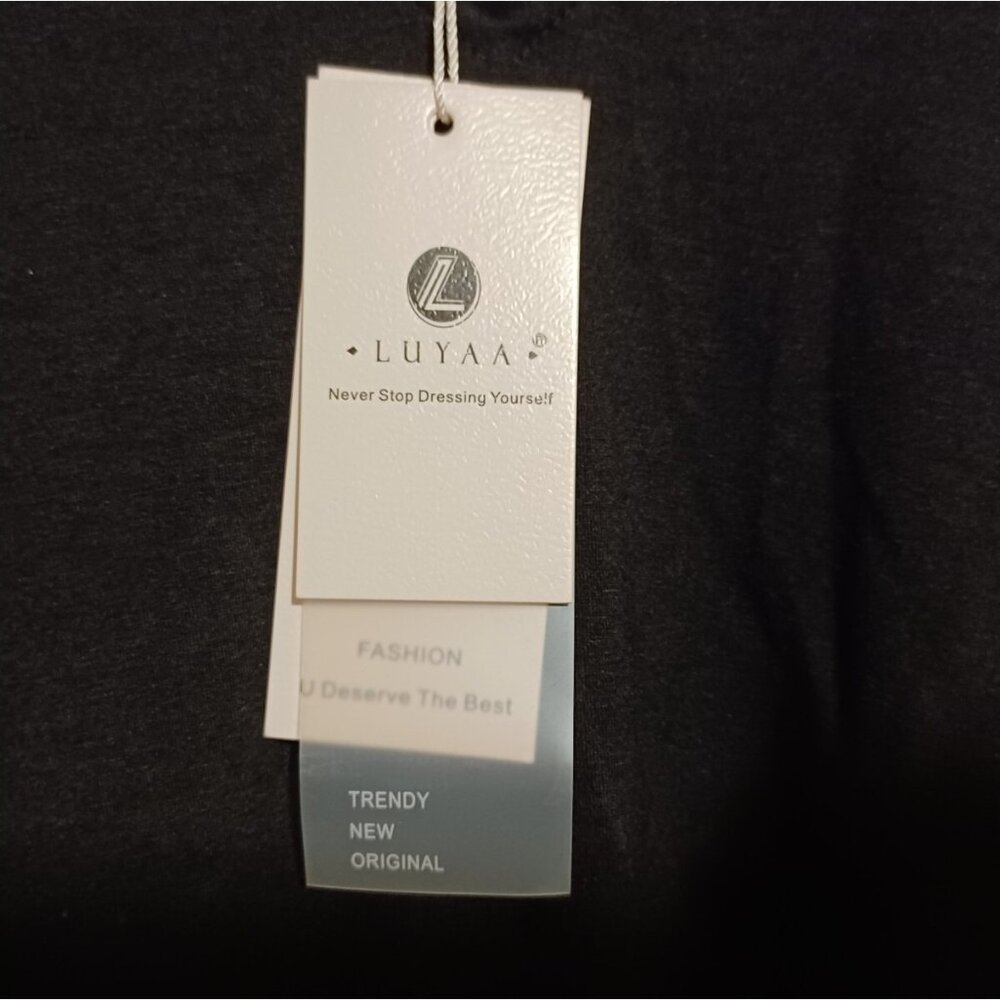 LUYAA Women's V Neck Blouse Long Sleeve Casual Workwear Loose Size XL - Picture 3 of 6